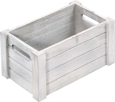 Produktbild von Aufbewahrungsbox / Holzkiste - Antik Weiß - 25,8 x 17 x 13,5cm