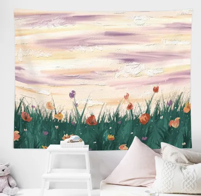 Produktbild von Tapisserie Mit Natürlicher Aussicht, Wandbehang, Wandbehang, Wandbehang, Flora, Himmel, ästhetische Schlafzimmerdekoration, Botanische Wandteppiche (150cm x 130cm,Farbe 3)