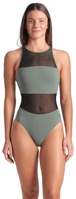 Image de Arena Mesh Panels Vent Back maillot de bain femme sage Gr 36