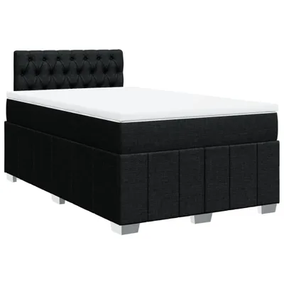 Produktbild von Boxspringbett mit Matratze Schwarz 120x200 cm Stoff