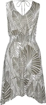 Produktbild von s.Oliver Strandkleid khaki-creme bedruckt Größe 42