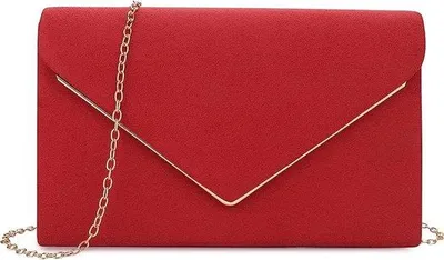 Image de Petite pochette élégante en velours rouge pour femme