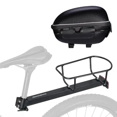 Immagine prodotto di Portapacchi per bicicletta ROCKBROS in alluminio con borsa posteriore da 8 litri e chiusura rapida per MTB