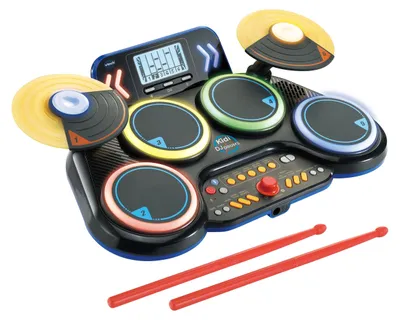 Obrázok produktu pre VTech Kidi DJ Drums - Elektronická bicia súprava so svetelnými efektmi a režimom učenia - Pre deti vo veku 6-12 rokov - Nemecká verzia/Geutsche Version