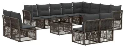 Produktbild von vidaXL Gartensofa-set 13 stk. Grau Poly-Rattan
