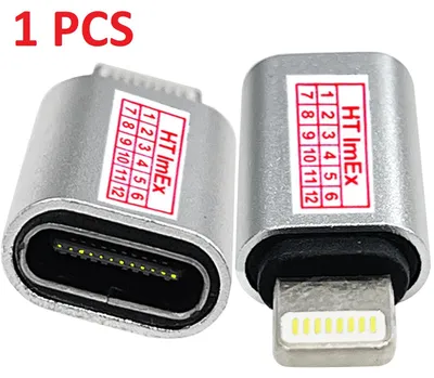 Produktbild von 8-polig zu USB-C Adapter Stecker kompatibel mit iPhone Schnellladen