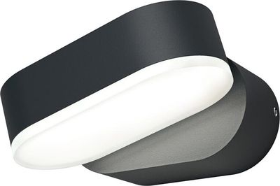 OSRAM Außenleuchte Wandleuchte ENDURA STYLE Mini Spot dunkelgrau mit 8W LED warm weiß IP44
