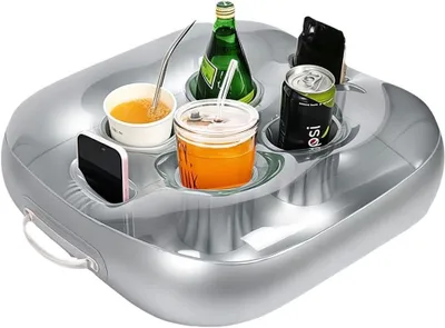 Produktbild von Aufblasbarer Getränkehalter, 6 Fächer, für Swimmingpool