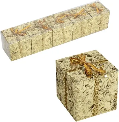 Immagine prodotto di Ciondoli dorati a forma di regalo - Set di 5 per decorazioni natalizie