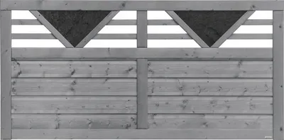 Produktbild von Vorgartenzaun Konsta Andria 180 x 90 cm hellgrau
