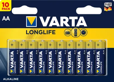 Immagine prodotto di VARTA Longlife Mignon AA: Scopri la confezione da 10 batterie affidabili