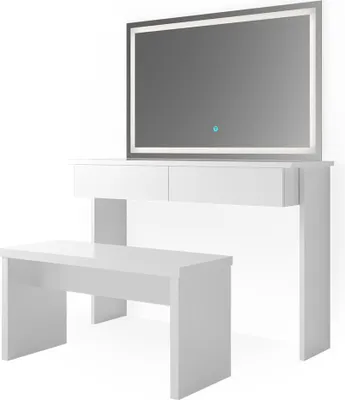 Produktbild von Schminktisch Vicco Azur Weiß 120 cm mit LED Spiegel und Bank, Model 36905