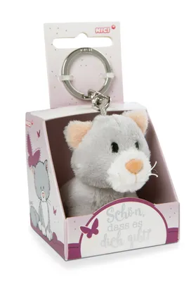 Produktbild von NICI Schlüsselanhänger Katze ''Schön, dass es dich gibt!'' in Geschenkverpackung