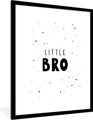Produktbild von MuchoWow® Gerahmtes Poster Sprichwörter - Kind - Jungen - Kleiner Bruder - Zitate 60x80 cm - Poster mit Schwarzem Bilderrahmen Wandposter Rahmen Foto Bilder - Wohnzimmer - Dekorationen - Prämie