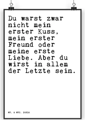 Produktbild von Mr. & Mrs. Panda Bild Du warst zwar nicht... DIN A3 - Weiß - Geschenk, Plakat, Liebesbeweis, wanddeko, Ewige Liebe, Wanddekoration, Spruch, Wandbild, Ehe, Sprüche, Deko