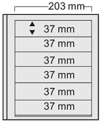 Produktbild von Sammelblätter Eurosystem 7126 mit 6 Querstreifen, je 203x37 mm, 10 Blatt