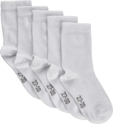 Produktbild von Minymo Ankle Solid 5 Pack Socken Weiß EU 23-26 Weiß EU 23-26