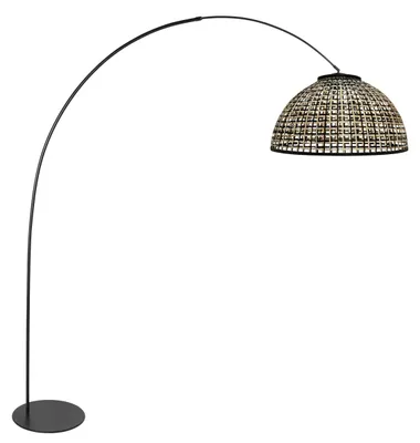 Produktbild von Anne Lighting - stehlampe - Curve - natürlich schwarz - bambus metall - bogenlampe - E27 - 4517ZW