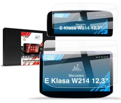 Obrázek produktu pro Keramické sklo GrizzGlass CarDisplay Protection  Mercedes E Klasa W214 Widescreen (2023-2026) [2in1]