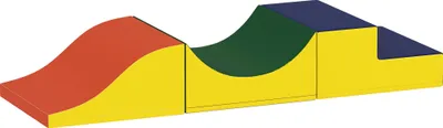 Produktbild von 3-teiliges Kletter- und Krabbelset für Kleinkinder, Kunstleder, Schaumstoff, Gelb