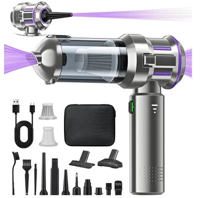 Produktbild von Handstaubsauger,Autostaubsauger,100W,18000Pa,6000mAh,mit Waschbar HEPA-Filter, Aufladbar Tragbar, Lila