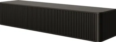 Produktbild von Selsey Ovarlo - TV-Hängeboard, Schwarz mit geriffelten Fronten, 163 cm