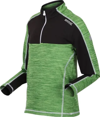 Produktbild von Regatta - "Hewley" Fleece-Oberteil mit halbem Reißverschluss für Kinder RG7988 (146-152) (Ruhig Grün/Mittelgrau)