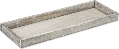 Produktbild von Holz-Tablett grau 42x14x3cm | Dekotablett