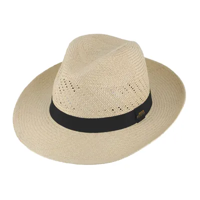 Produktbild von Fiebig Panamahut Fedora mit Ripsband Natur Gr. 57
