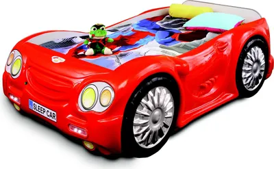Produktbild von Bett Kinderbett Sportwagen Autobett Design Kind Kinderzimmer Jugendbett in Rot