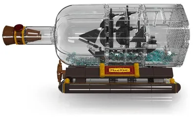 Produktbild von Mould King® 10070 Black Pearl in a Bottle