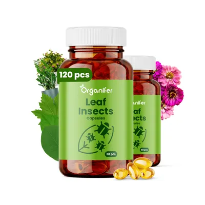 Obrázok produktu pre Kapsuly Na Listový Hmyz 120 Kusov - Netoxické - Bylinky - Črepníkové Rastliny - Pomalé Uvoľňovanie - Organifer