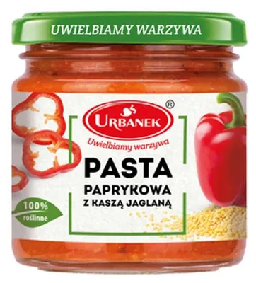 Zdjęcie produktu dla Pasta paprykowa z kaszą jaglaną 180g Urbanek