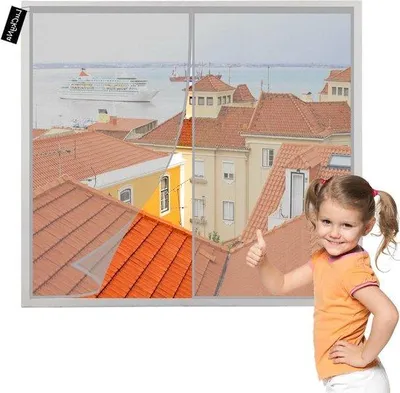 Obrázek produktu pro Automatická síť proti hmyzu, 85 x 100 cm, šedá, magnetická, s automatickým zavíráním