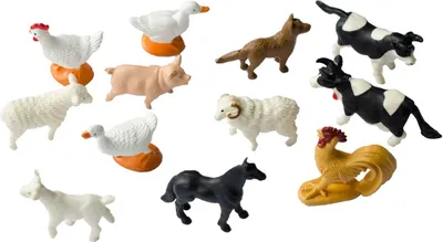 Produktbild von 12x Bauernhoftiere Tierfiguren Haustiere Miniblings Tiere Farmtiere Bauernhof