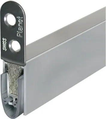 Produktbild von Planet Türdichter KT-RD-FH, automatischer Zugluftstopper für Drehtüren Länge 1021mm Aluminium natur