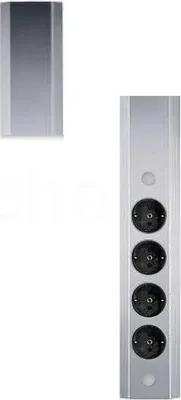 Produktbild von Thebo Wandsteckdose 174816 Edelstahl 4fach ST 3061 senkrecht