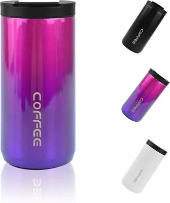 Immagine prodotto di Tazza da caffè termica in Vetroceramica - 400 ml - Blu - A doppia parete