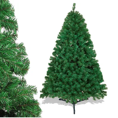 Image de Sapin de Noël artificiel Jayseuw 120cm (Ø env. 76 cm) avec 220 pointes et système de pliage à montage rapide, difficilement inflammable, support inclus,Vert