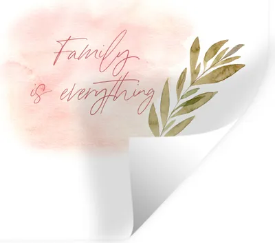 Produktbild von MuchoWow® Wandtattoo Wandsticker Wandaufkleber Zitate - Familie ist alles - Sprichwörter - Familie 50x50 cm Selbstklebend und Repositionierbar - Selbstklebend - Fototapeten