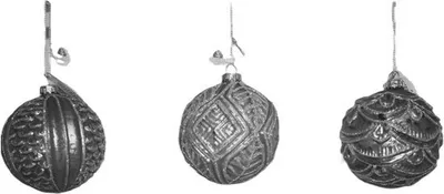 Produktbild von Goodwill Weihnachtskugel Glas Silber D 6 cm Sortiment von 3 Stück