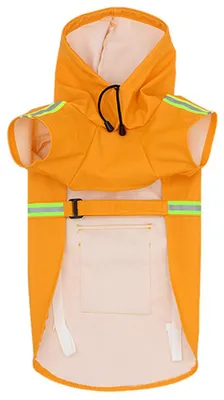Obrázek produktu pro Pláštěnka pro psy, pončo, bunda, pláštěnka pro psy, pláštěnka s kapucí a reflexními pruhy