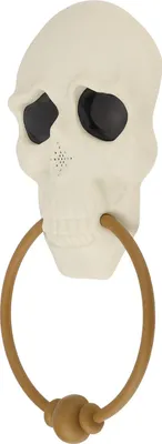 Obrázek produktu pro Strašidelný zvonek Halloween Skull Style se světlem a zvukem Odolný zvonek z PVC Skull pro dekoraci Halloween Party