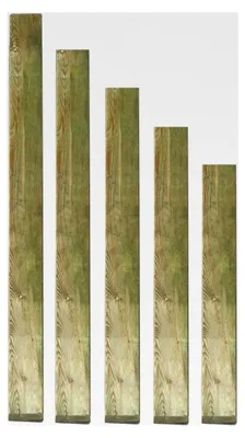 Produktbild von Imprägnierten Holzpfosten 9x9 cm, Länge 90 cm, mit rechtwinklig gekapptem Kopf