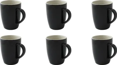 Produktbild von Palmer Colors Becher, 18 cl, schwarz Porzellan, Tasse, spülmaschinenfest, 6 Stück