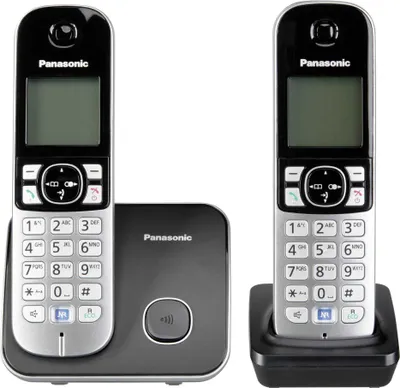Obrázok produktu pre Panasonic KX-TG6812GB, DECT telefón, 120 položky, ID volajúceho, Čierna