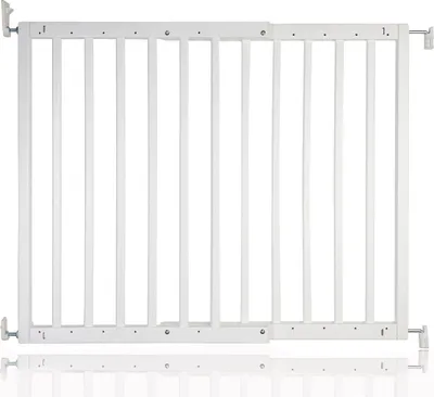 Produktbild von Safetots Robustes Holz Babygitter für Treppen, 63.5 cm - 105.5 cm, Weiß