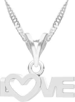 Image de Collier en argent « Cœur d'amour » 925 - Hypoallergénique