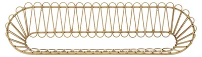 Immagine prodotto di Libreria da muro Panama in ferro e rattan 162x28x43,5 cm