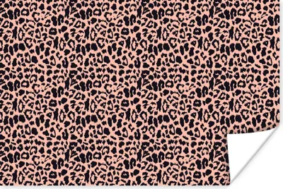 Produktbild von MuchoWow® Poster Leopardenmuster - Rosa - Tiere 120x80 cm - Bilder